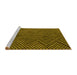 Sideview of Machine Washable Abstract Yellow Contemporary Rug, wshcon875yw