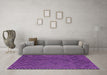 Machine Washable Abstract Purple Contemporary Area Rugs in a Living Room, wshcon875pur