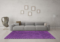 Machine Washable Abstract Purple Contemporary Rug, wshcon875pur
