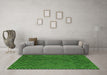 Machine Washable Abstract Green Contemporary Area Rugs in a Living Room,, wshcon875grn