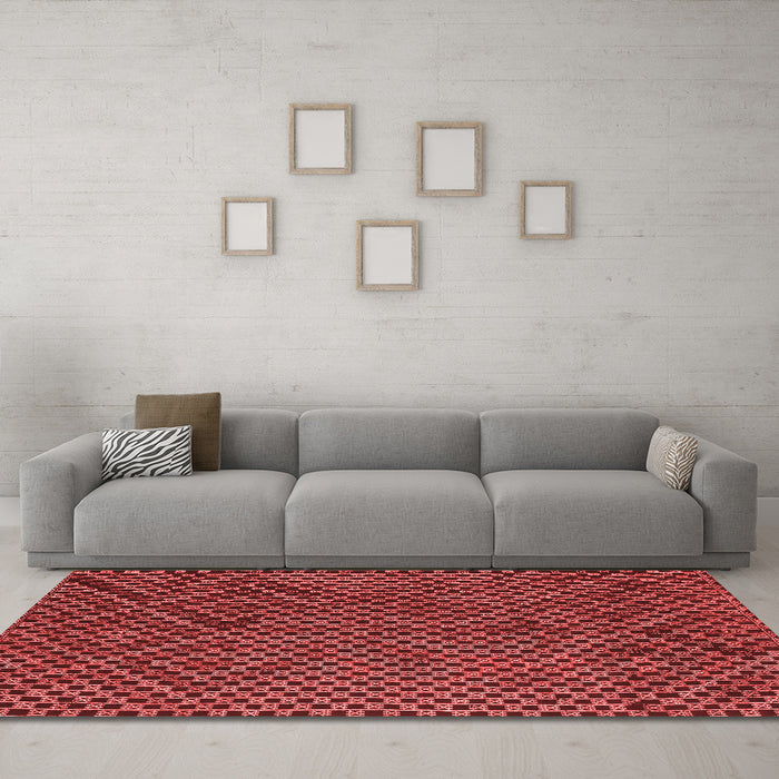 Contemporary Red Washable Rugs