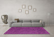 Machine Washable Abstract Pink Contemporary Rug in a Living Room, wshcon875pnk