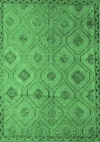 Southwestern Emerald Green Country Rug, con876emgrn