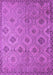 Machine Washable Southwestern Purple Country Area Rugs, wshcon876pur