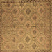 Square Southwestern Brown Country Rug, con876brn