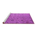 Sideview of Machine Washable Southwestern Purple Country Area Rugs, wshcon876pur