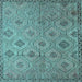 Square Southwestern Light Blue Country Rug, con876lblu