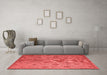 Country Red Washable Rugs