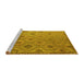 Sideview of Machine Washable Southwestern Yellow Country Rug, wshcon876yw