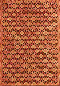 Abstract Orange Contemporary Rug, con877org