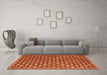 Machine Washable Abstract Orange Contemporary Area Rugs in a Living Room, wshcon877org