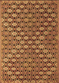 Abstract Brown Contemporary Rug, con877brn