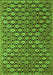 Serging Thickness of Machine Washable Abstract Green Contemporary Area Rugs, wshcon877grn