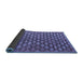 Sideview of Abstract Blue Contemporary Rug, con877blu