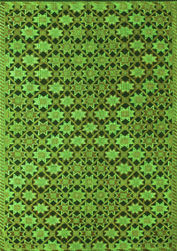 Abstract Green Contemporary Rug, con877grn