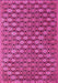 Machine Washable Abstract Pink Contemporary Rug, wshcon877pnk