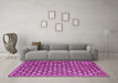 Machine Washable Abstract Purple Contemporary Area Rugs in a Living Room, wshcon877pur