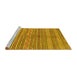 Sideview of Machine Washable Abstract Yellow Contemporary Rug, wshcon878yw