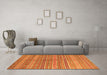 Machine Washable Abstract Orange Contemporary Area Rugs in a Living Room, wshcon878org