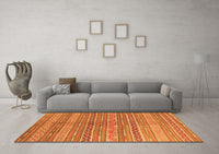 Machine Washable Abstract Orange Contemporary Rug, wshcon878org