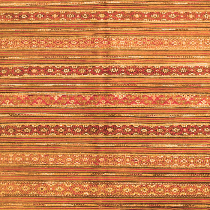 Serging Thickness of Abstract Orange Contemporary Rug, con878org