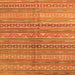 Serging Thickness of Abstract Orange Contemporary Rug, con878org