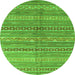 Machine Washable Abstract Green Contemporary Area Rugs, wshcon878grn