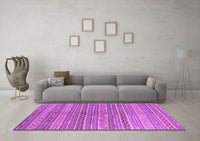 Machine Washable Abstract Purple Contemporary Rug, wshcon878pur