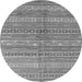 Square Abstract Gray Contemporary Rug, con878gry