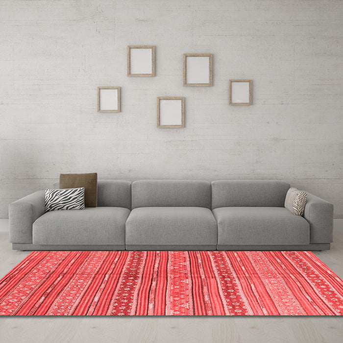 Contemporary Red Washable Rugs