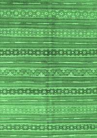 Abstract Emerald Green Contemporary Rug, con878emgrn