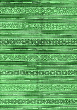 Abstract Emerald Green Contemporary Rug, con878emgrn