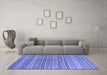 Machine Washable Abstract Blue Contemporary Rug in a Living Room, wshcon878blu