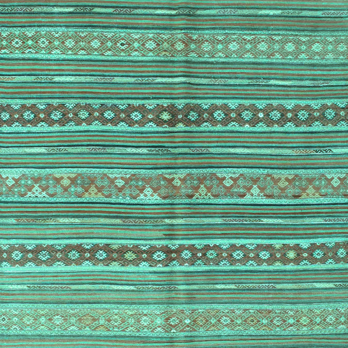 Machine Washable Abstract Turquoise Contemporary Area Rugs, wshcon878turq
