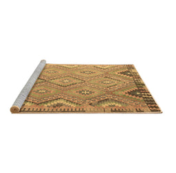 Sideview of Machine Washable Southwestern Brown Country Rug, wshcon879brn