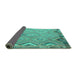 Sideview of Southwestern Turquoise Country Rug, con879turq