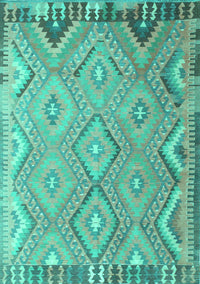 Southwestern Turquoise Country Rug, con879turq