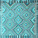 Square Southwestern Light Blue Country Rug, con879lblu