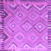 Square Southwestern Purple Country Rug, con879pur