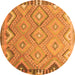 Square Southwestern Orange Country Rug, con879org