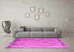Machine Washable Southwestern Pink Country Rug in a Living Room, wshcon879pnk