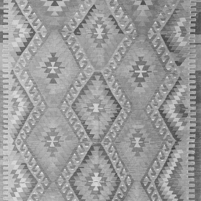 Serging Thickness of Machine Washable Southwestern Gray Country Rug, wshcon879gry