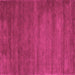 Square Machine Washable Abstract Pink Contemporary Rug, wshcon87pnk