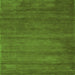 Serging Thickness of Abstract Green Contemporary Rug, con87grn