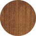 Round Abstract Brown Contemporary Rug, con87brn