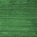 Square Abstract Emerald Green Contemporary Rug, con87emgrn