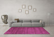 Machine Washable Abstract Purple Contemporary Area Rugs in a Living Room, wshcon87pur