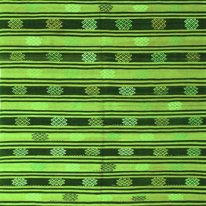 Serging Thickness of Southwestern Green Country Rug, con880grn