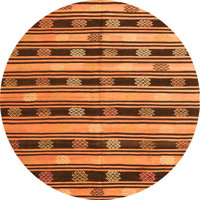 Square Southwestern Orange Country Rug, con880org