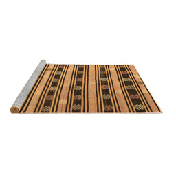 Sideview of Machine Washable Southwestern Brown Country Rug, wshcon880brn